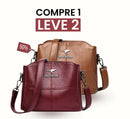 Bolsa Feminina de Couro - Compre 1 Leve 2